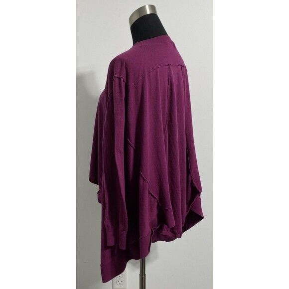 Ruti Shirt Womens XS/S Pink Cotton Spandex Stretch Sharkbite Asymmetrical Flowy - Picture 4 of 8